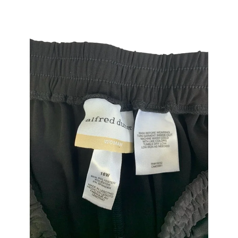 Alfred Dunner Women's Saratoga Springs Black Pants